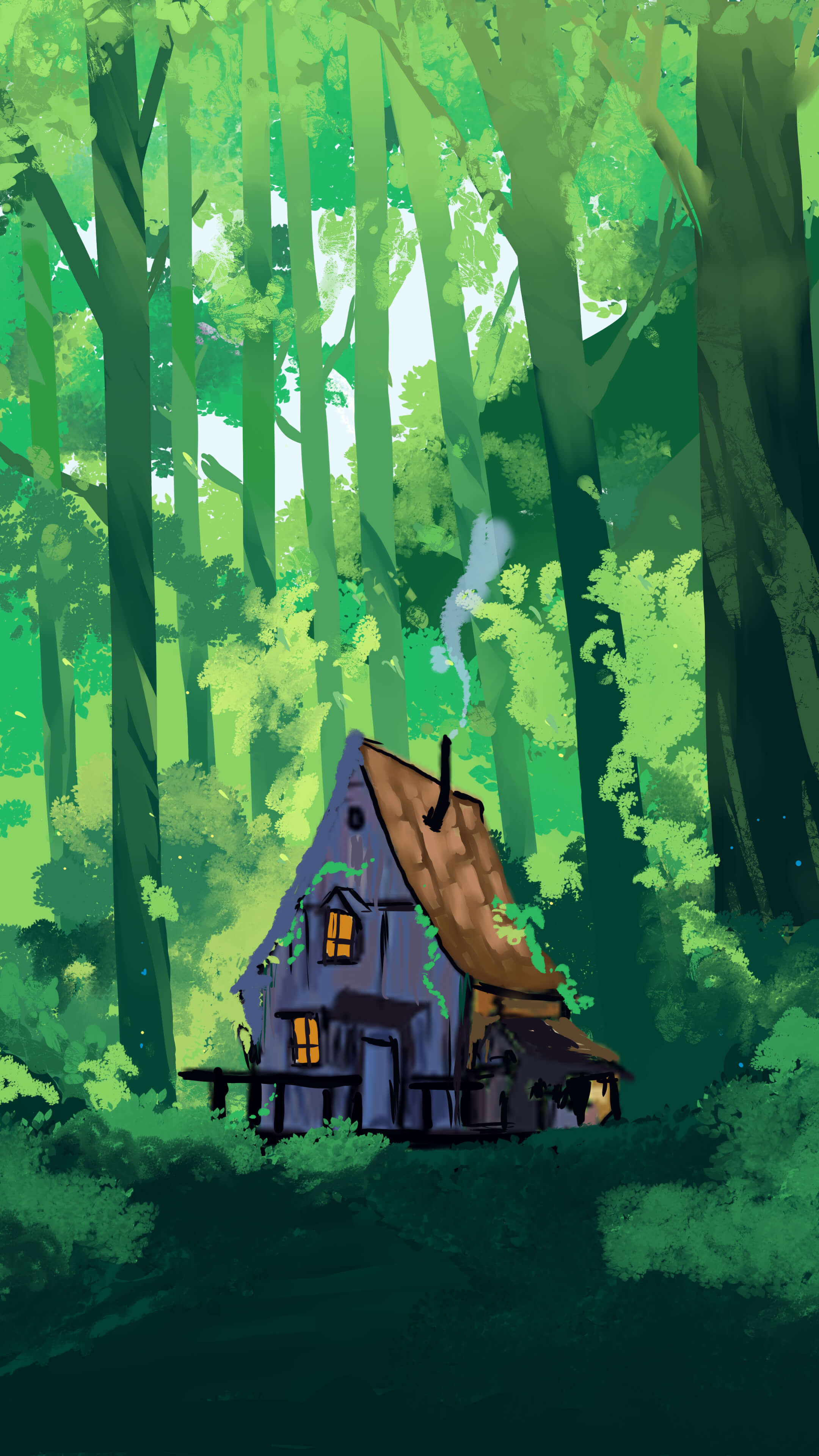 house in forest